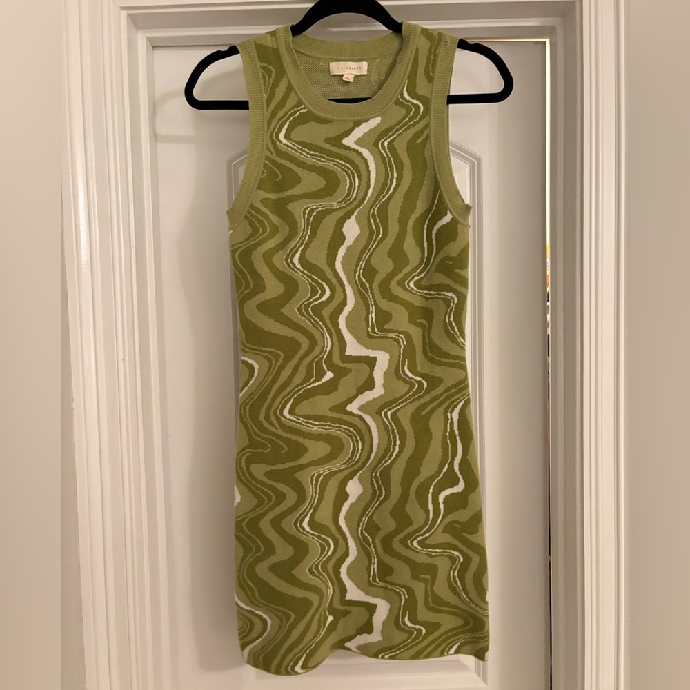 LA Hearts Green Marble Swirl Dress size S